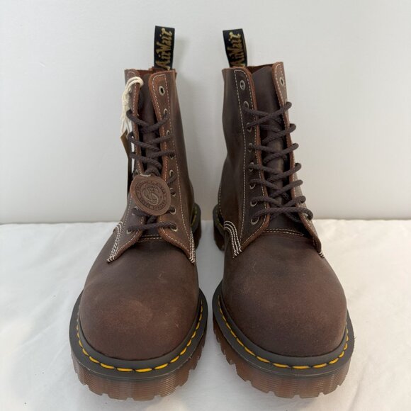 Dr. Martens 1460 Wax Commander Leather Lace Up Boot  Brown SZ 13 NEW - Picture 7 of 10